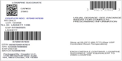 Label (0527 Loxapine 25mg)